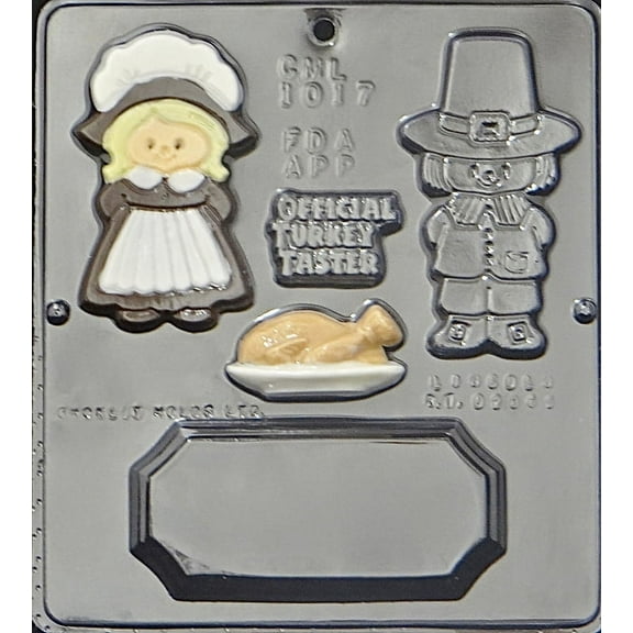 1017 Pilgrim Scene Chocolate Candy Mold