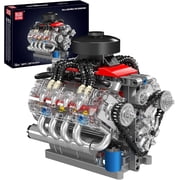 10171 V8 Engine Building Blocks Sets, V8 Engine Model kit That Run, Build Your Own STEM Model Engine, 8-Cylinder Car Engine Building Engineering Toys for Age 14+/Adults Collections487+PCS