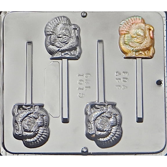1019 Turkey Lollipop Chocolate Candy Mold
