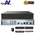 thumbnail image 1 of 101AV 4CH Security System Hybrid HD H.265+/H.264 5in1 DVR, HD-TVI/CVI/AHD/IP, No HDD, 1080P HDMI/VGA Video Out, Phone APPs for Home & Office, Work w/ 5MP Lite Analog & 4MP IP Camera, 1 of 8
