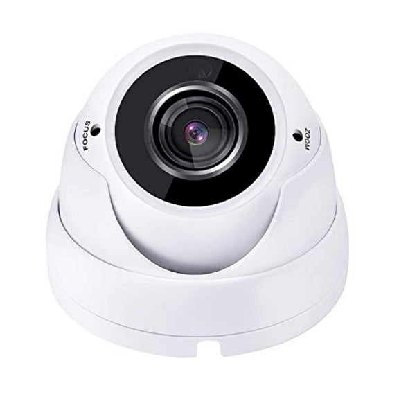 101AV 5 megapixel 4in1 tvi/ ahd/ cvi/ cvbs(960h) 2.8-12mm lens security surveillance dome camera dwdr ir cut osd menu for indoor outdoor cctv home office (white) (1 pack)