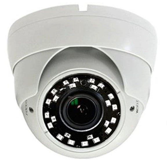 101AV Security Dome Camera 1080P True Full-HD 4 IN 1(TVI, AHD, CVI, CVBS) 2.8-12mm Variable Focus Lens SONY 2.4Megapixel STARVIS Image Sensor IR In/Outdoor WDR OSD Camera (White)