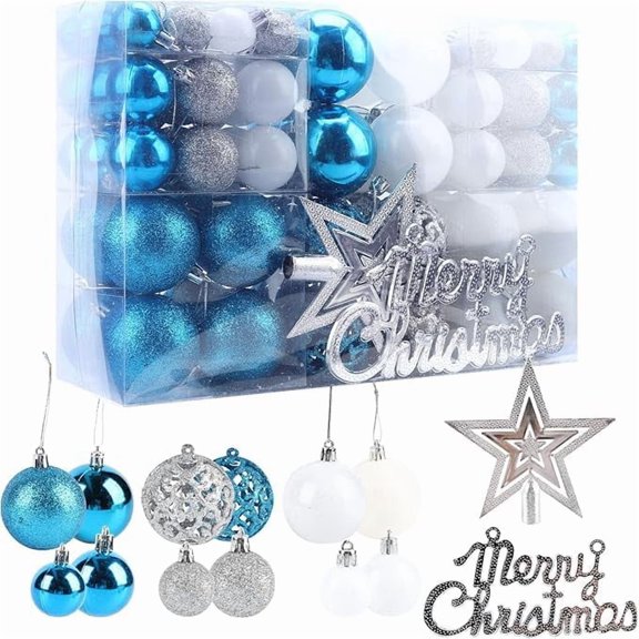 101PCS Christmas Tree Baubles Xmas Hanging Balls Set for Christmas Tree Decorations