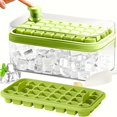 thumbnail image 1 of 101oz Ice Cube Trays Set, the press ice grid- 64 Pcs Plastic Ice Cube Tray with Lid & Bin - Perfect for Freezer, Whiskey & Cocktails - Easy Release & Space Saving - 2 Trays & Scoop - Food Grade PP, 1 of 4
