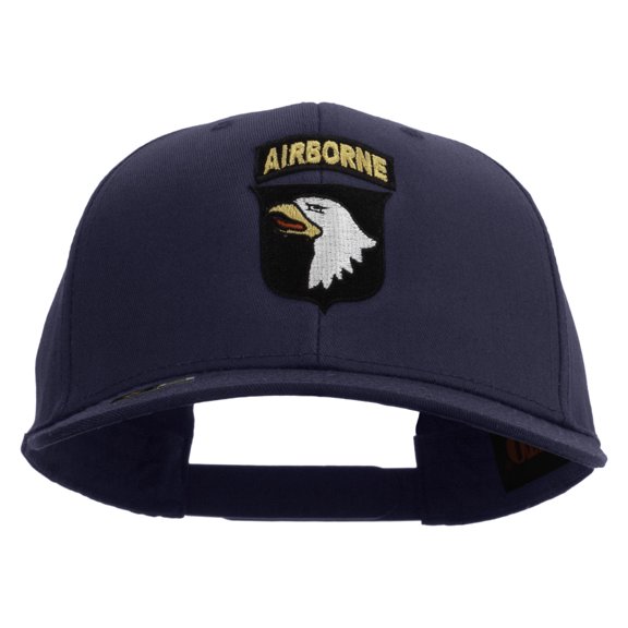 101st Airborne Division Embroidered Solid Cotton Twill Pro Style Cap - Navy OSFM