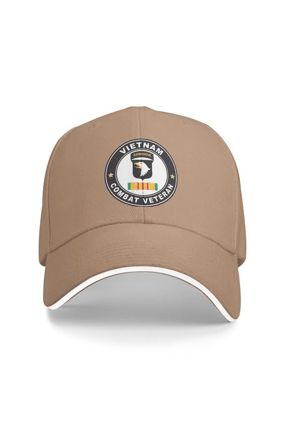 101st Airborne Division Vietnam Combat Veteran Unisex Adult Baseball Caps Adjustable Casquette Dad Hat Sandwich Cap Outdoors Headwear