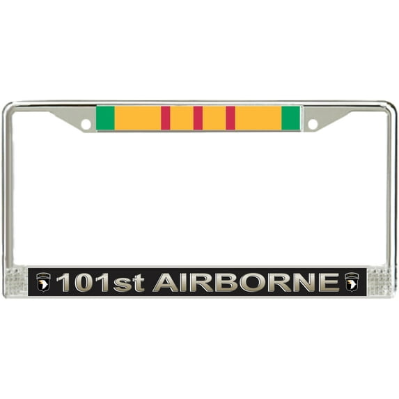 101st Airborne Division Vietnam Veteran Service Ribbon License Plate Frame