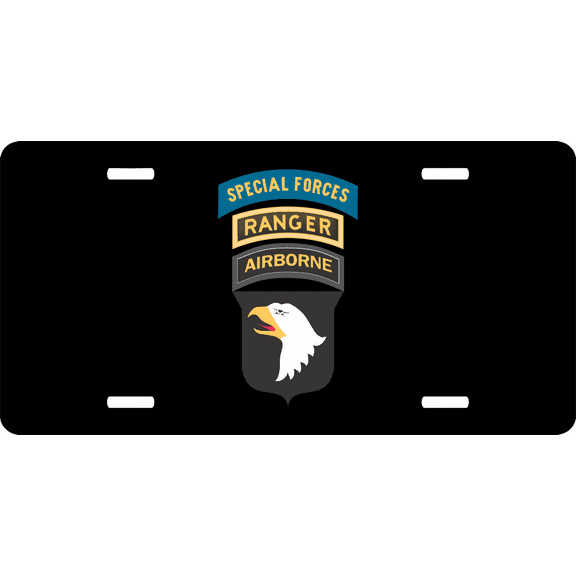 101st Airborne Ranger Special Forces License Plate
