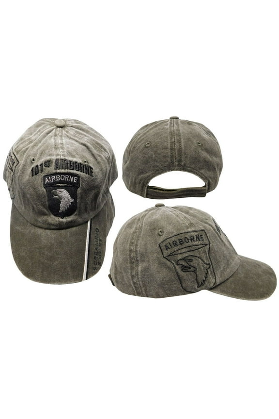 101st Airborne Screaming Eagles Shadow Olive Drab Adjustable Embroidered Hat Cap