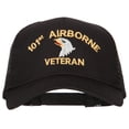 thumbnail image 1 of 101st Airborne Veteran Embroidered Solid Cotton Mesh Pro Cap - Black OSFM, 1 of 5