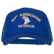 101st Airborne Veteran Embroidered Solid Cotton Mesh Pro Cap - Royal OSFM