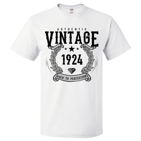 102nd Birthday Gift For 102 Year Old 1924 Aged To Perfection T Shirt