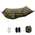 thumbnail image 1 of 102.3x55 Inch Camping Hammock with Mosquito Net and Tree Straps Carabiners,Portable Camping Hammock with Net and Heavy Duty Straps,Foldable Outdoor Hanging Bed for Camping Backpacking Travel Hiking, 1 of 5