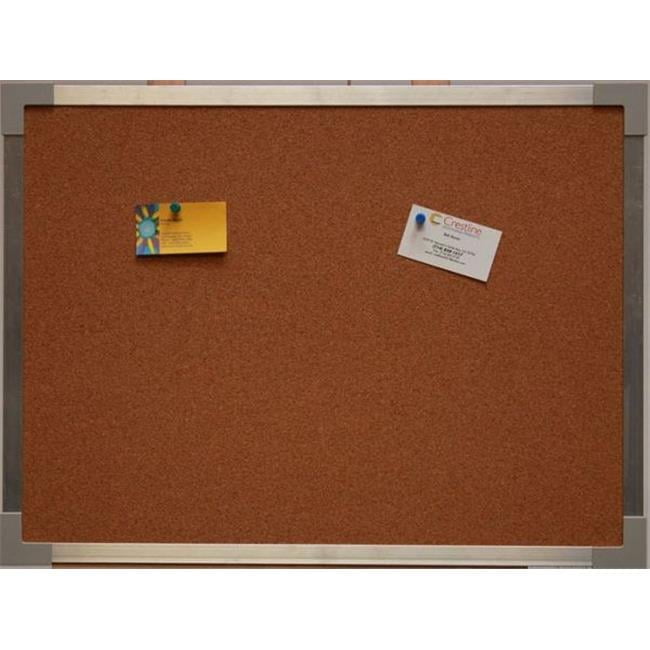 18" x 24" Aluminum Framed Natural Cork Bulletin Board