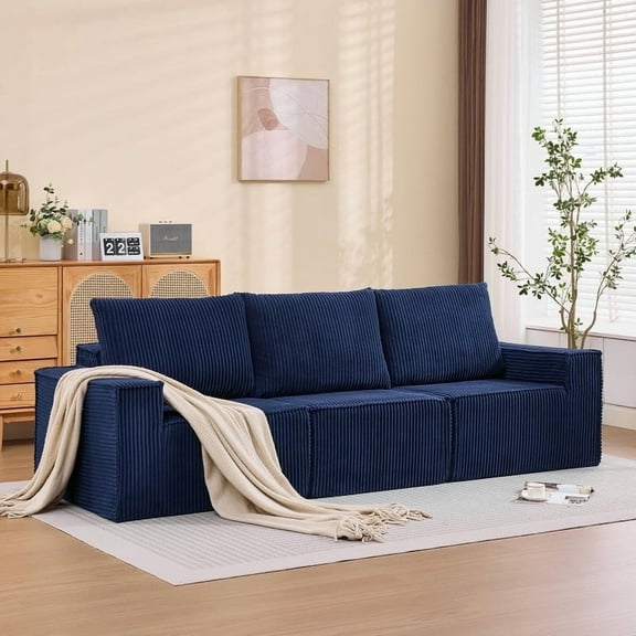 102" Cloud Modular Couch,No Assembly Required, Modern Sectional Sofa With Deep Seat, Upholstered Couches For Living Room, Bedroom