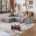 thumbnail image 1 of 102" Cloud Sofa,Corduroy Fabric,Deep Seat Couches,Double-layer design,Removable Cushion,No Assembly, DIY Combination for Living room, Bedroom,Conference room ,Apartment,Grey, 1 of 2