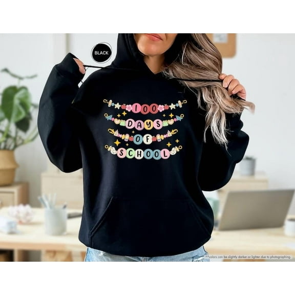 102 Days Of School Hoodie Sweatshirt, Teacher 100 Days Sweat, Funny Teacher Gift, Celebrate 100th Day, Teachers Day Gift, Preschool Teacher