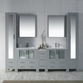 thumbnail image 1 of 102" Freestanding Bathroom Vanity with Side Cabinet & Vessel Sink - Metal Grey, 1 of 6