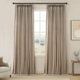 thumbnail image 1 of 102 Inches Long Linen Blackout Curtains,Floor to Ceiling Pinch Pleated Noise Cancelling Privacy Tan Beige Curtains for Large Windows Room Divider,Earth Tone Viral Drapes 2 Panels, 1 of 18
