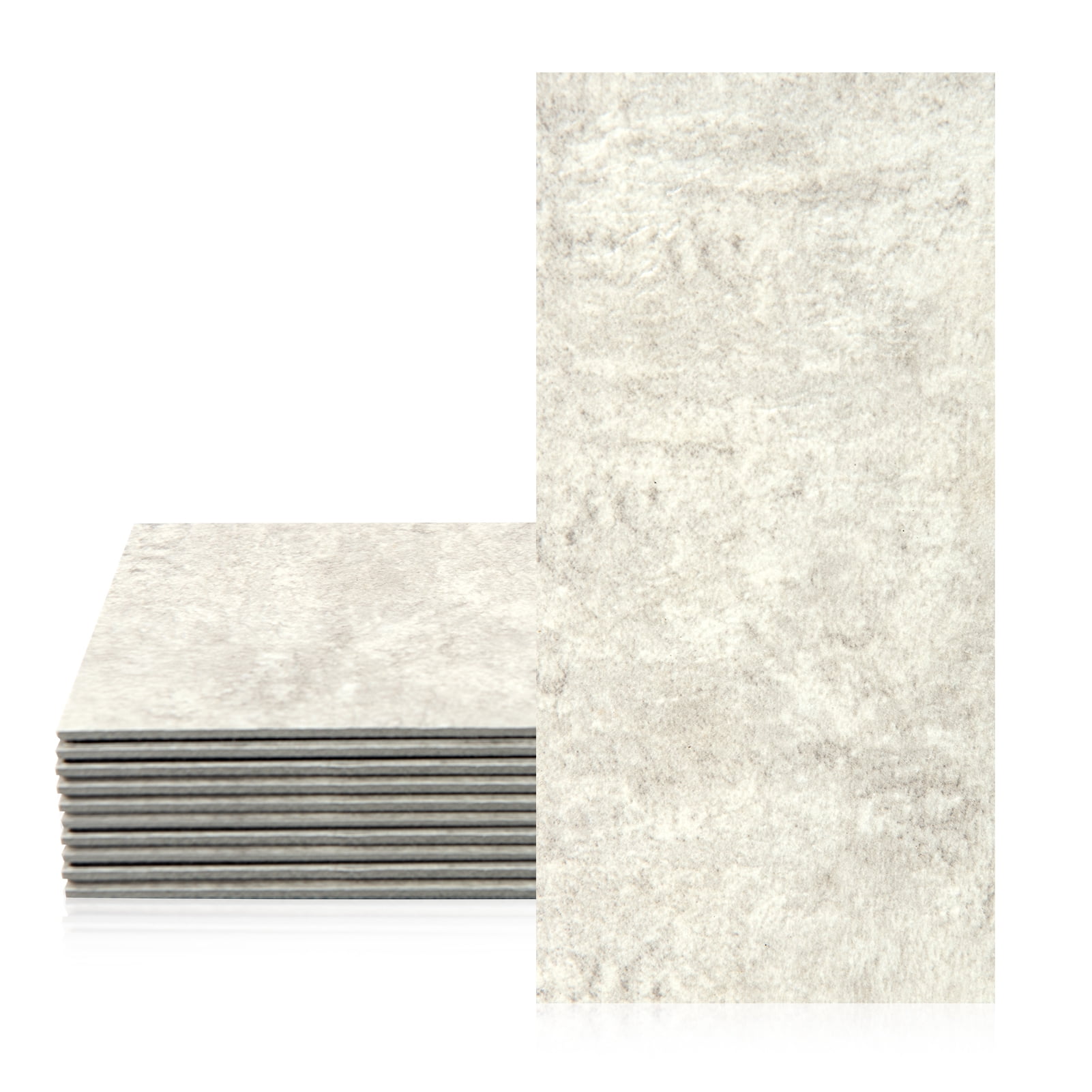 102 PCS 3'' × 6'' Stick on Subway Tile,Backsplash Tile Peel and Stick for Stove Kitchen,Fireplace,Stone White
