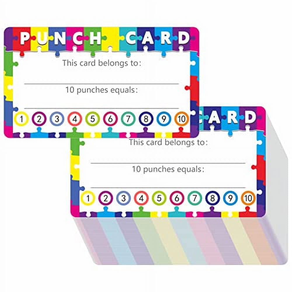 Hadley Designs 25 Rewards Punch Cards for Kids