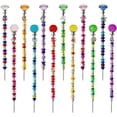 thumbnail image 1 of 102 Pcs Fairy Garden Accessories Outdoor Kit - DIY Fairy Wand Beaded Garden Stakes Decorative Kit with Miniature Mushrooms Figurine for Different Festivals, Beadable Items(Mushrooms), 1 of 7