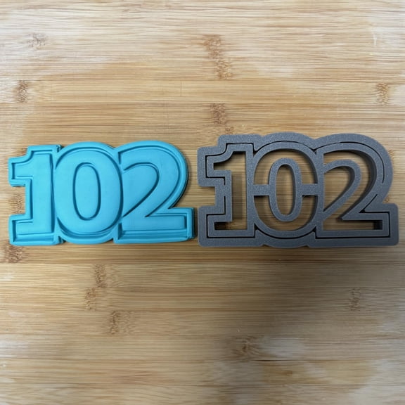 102 cookie cutter - Perfect for Milestone Celebrations (3x5.5") Made in the USA by Mighty Gadget
