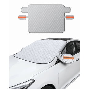 102''x46''Car Windshield Snow Cover, Magnetic Windshield Snow Cover 4-Layer Protection for Snow, Ice, Frost, Sunlight, Car Windshield Cover with Side Mirror Protector Fit for Most Cars Sedan SUV