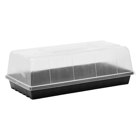 1020 Seed Starting Trays with Humidity Dome - 5 Pack Heavy Duty Propagation Kit for Microgreens, Wheatgrass, Fodder - No Holes, BPA Free, Stackable
