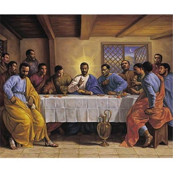 1021-08x10-BA 8 x 10 in. Last Supper Black Art Poster Print by Sarah Jenkins