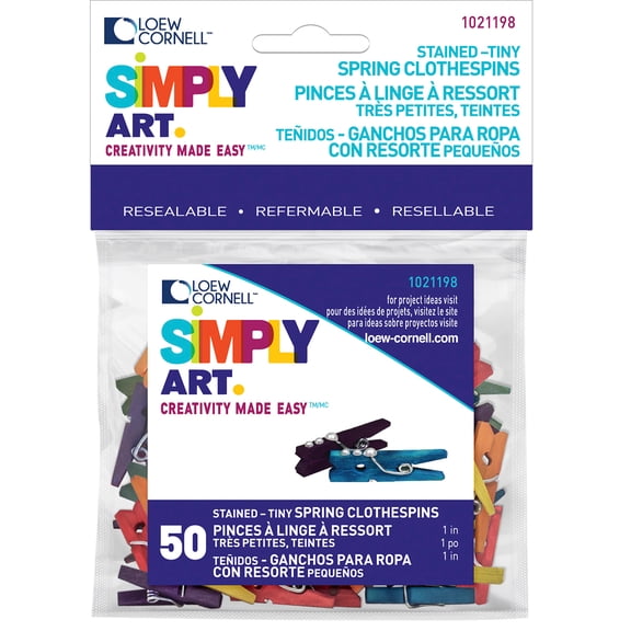 Forster Woodsies Clothespin Tiny Spring Astd 50pc