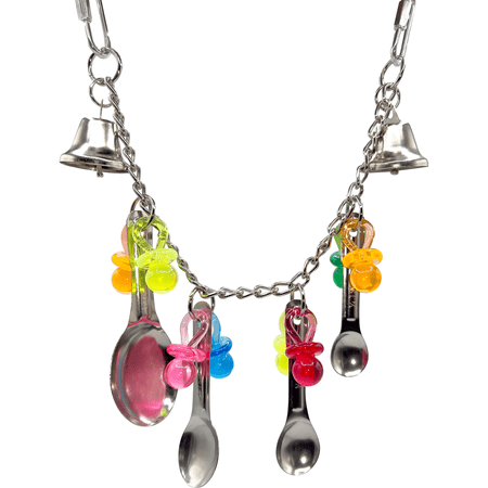 1022 Super Paci Spooner Ringer M&M Bird Toys Stainless Steel Colorful
