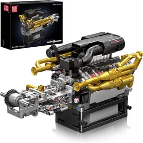 10224 V12 Engine Model that Works - Build Your Own V12 Engine Toy, Petrol Car Engine Replica Model Building Kit for Car Enthusiasts & Collectors (974 Pieces)