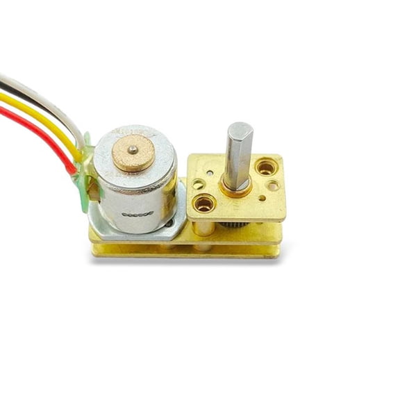 1024-10BY DC 5V 10mm 2-Phase 4-Wire Gear Stepper Motor Full Metal Gearbox Inverted Shaft Precision Control 