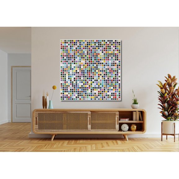 1024 Colours Modern Expressionist Wall Art, Stretched Canvas