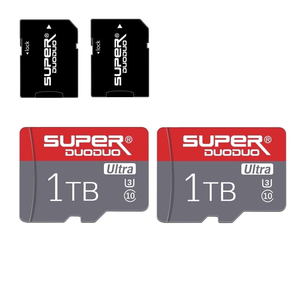 1024 Memory Card 1T Micro SD Card, UHS-I, C10, U3, V30, 4K, Large Capacity Full HD Memory Card Suitable For Smartphones, Cameras, Computers, Gaming And Other Android Devices 2-pack