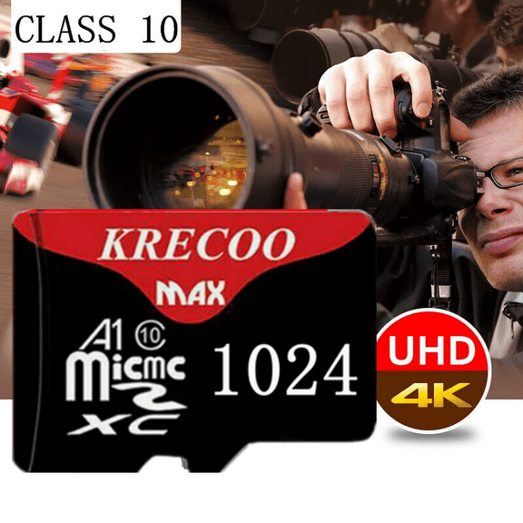 1024 Micro SD Card,Memory Card for Cellphone Surveillance Camera Tachograph Tablet High Speed Class 10 TF Card 1T Micro Memory SD Card with SD Card Adapter