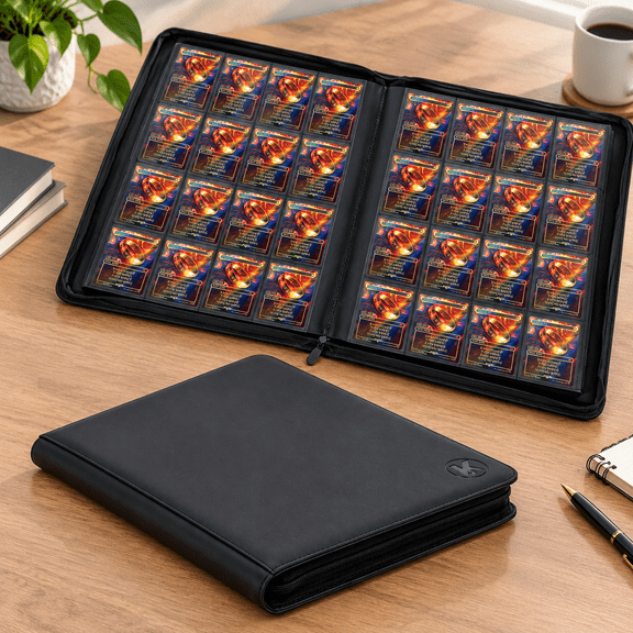 1024 Pocket Trading Card Binder, Black, 17.68 x 13.66 x 1.69 Inches