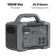 1024Wh Portable Power Station, 1000W Solar Generator Pure Sine Wave Backup Battery for Camping RV Home Emergency Outdoor
