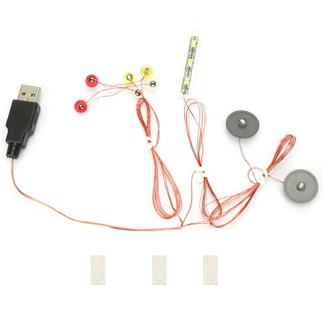 10262 Car Model Toy USB Light Strip Enhanced Building Block Set