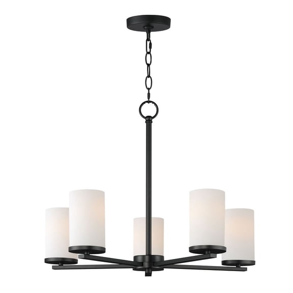 10286SWBK Maxim Lighting Lateral - 5 Light Chandelier-18.5 Inches Tall and 24 Inches Wide-Black Finish