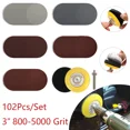 thumbnail image 1 of 102Pack 3" Sanding Discs 800-5000 Grit For Drill Wet Dry Hook Loop Sandpaper Pad, 1 of 6