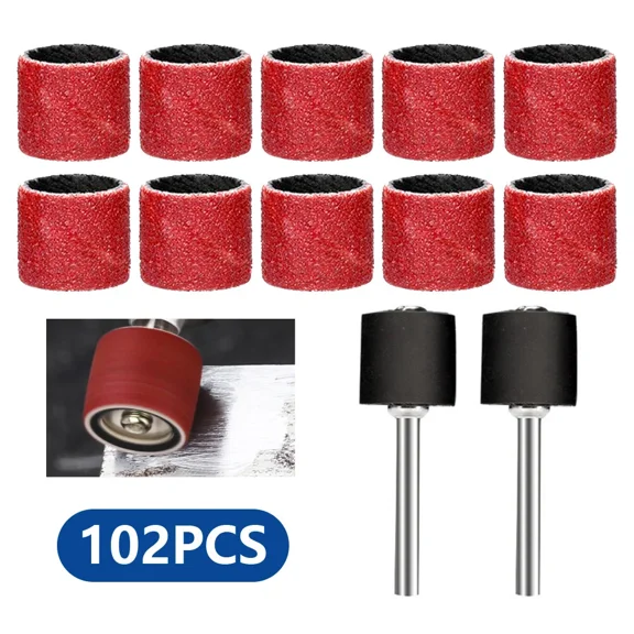 102Pcs Sanding Drum Nail Sander Drill Bit Kit For Dremel Accessories Rotary Tool