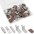 thumbnail image 1 of 102Pcs Shelf Pins Pegs Kit,6 Styles Nickel Plated Shelf Support Pegs,Bookshelf Pegs for Shelves,L-Shaped Clips with Rubber Sleeve,Shelf Pins Holders for Furniture Glass Corner & Closet(5mm & 1/4inch), 1 of 7