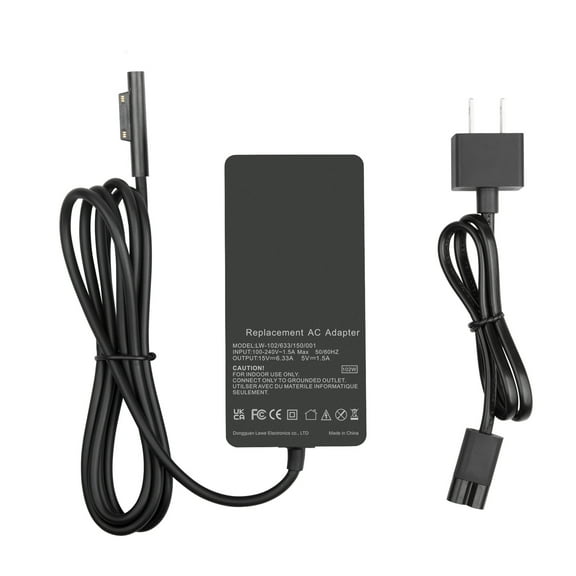 102W Surface Pro Laptop Charger for Microsoft Surface Pro 11, 10, 9, 8, 7+, 7, 6, 5, 4, 3, X, Power Adapter for Windows Surface Laptop 7/6/5/4/3/2/1, Go Tablet, Book 3/2/1