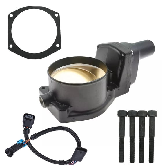 102mm Aluminum 4 Bolt Throttle Body +TPS IAC For GM Gen III LS1 LS2 LS6 LS7 LSX
