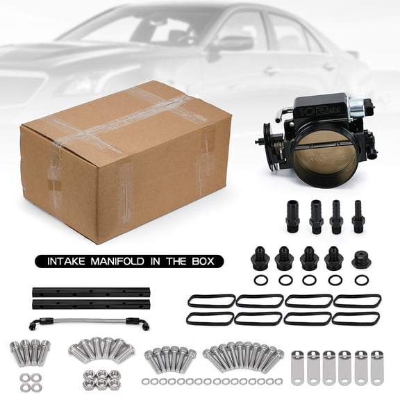 102mm LS1 LS2 LS6 Low Intake Manifold+Fuel Rails w/Throttle Body 4.8L 5.3L 6.0L