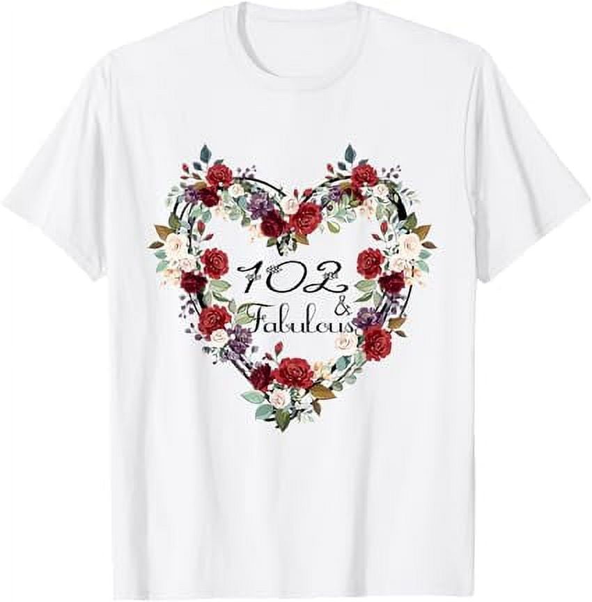 102nd Birthday Gifts for Women Fabulous 102 Years Old TShirt