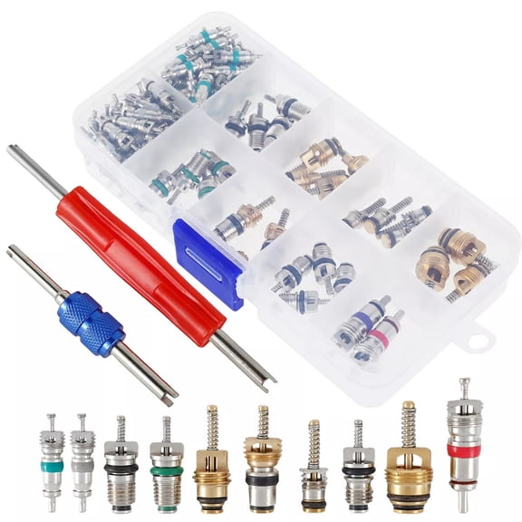 102pcs/Set Car R12 & R134a Air Conditioner Valve Core Remover Installer Kit