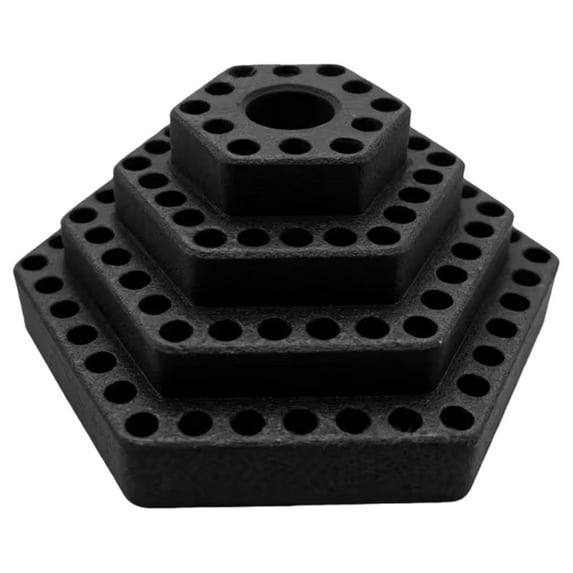 103-Hole Hex Bit Holder, Black Drill Bit Organizer with 4-Layer Storage, Lager Capacity Tool Bit Case for Screwdriver Drill Bits, Anti-Slip Base, Drill Accessories